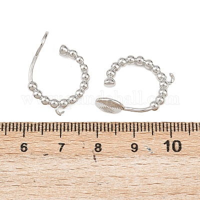 Латунные серьги с клипсами KK-F921-08A-P-1