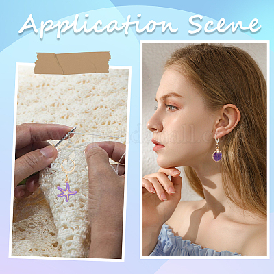 Подвесные маркеры для петель из сплава эмали в форме ракушки и морской звезды HJEW-SC00016-1