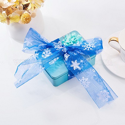 Сетчатые ленты со снежинками в стиле деко OCOR-P010-G14-1