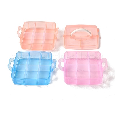 Прямоугольный портативный пластиковый съемный ящик для хранения из полипропилена CON-D007-02C-1