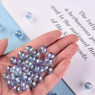 Прозрачные акриловые бусины MACR-S370-B10mm-749-1