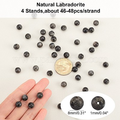 Натуральные нити бус из ларвикита G-AR0002-19-1