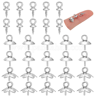 30 шт. 3 стиля 201 и 304 из нержавеющей стали подвески-скобы для чашек STAS-LP0001-27-1