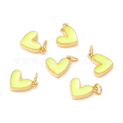 Подвески из латуни с покрытием из эмали KK-D073-27G-06-1