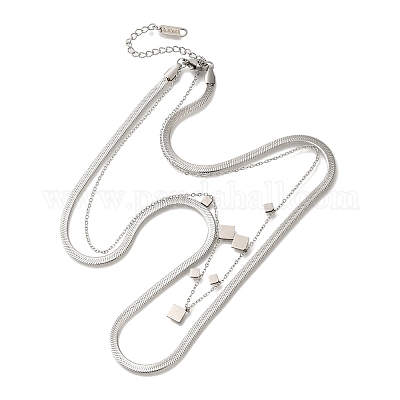 201 двухслойная цепочка-змейка из нержавеющей стали STAS-B076-04P-1