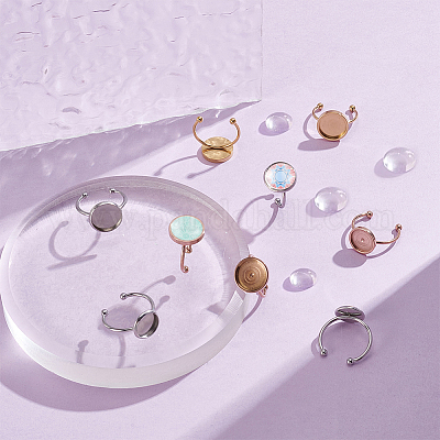 18 шт. 6 стиля фурнитуры для открытых манжет из нержавеющей стали 304 STAS-UN0042-76-1