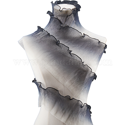 5 ярд полиэстеровой плиссированной кружевной ленты для отделки OCOR-GF0004-84A-1