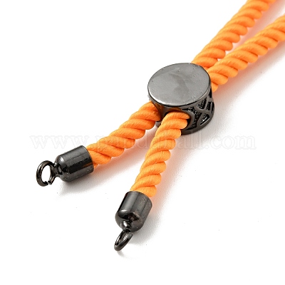 Наполовину готовые браслеты-слайдеры из скрученной миланской веревки FIND-G032-01B-02-1