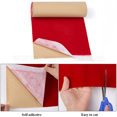 1шт флокированная ткань самоклеящаяся ткань DIY-CY0001-88E-1