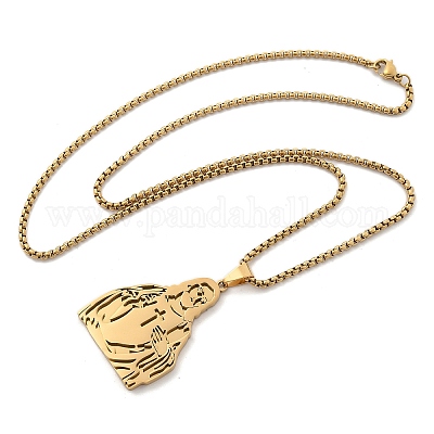 201 кулон с религиозной тематикой из нержавеющей стали NJEW-Z058-05G-1