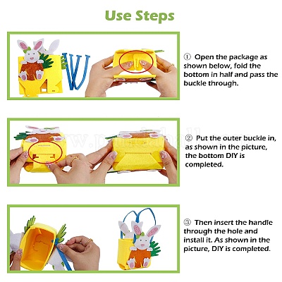 Мешочек для конфет из пасхального кролика из нетканого материала ABAG-P010-A01-1