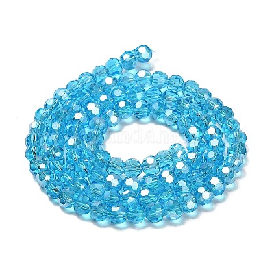 Прозрачные стеклянные бусины EGLA-A035-T6mm-B08-1