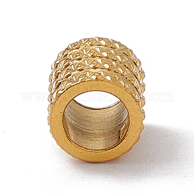 Шевронный узор 304 нержавеющая сталь европейские бусины STAS-E179-07G-01-1