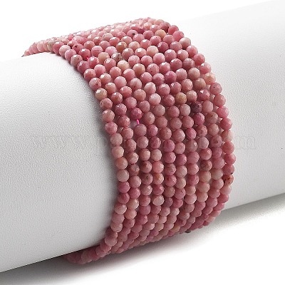 Природные родонит бисер нитей G-H080-B02-02-1