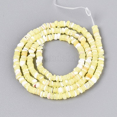 Нити бусин из натуральных трохоидных/трохус ракушек SSHEL-N040-21G-1