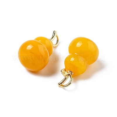 Подвески из латуни ручной работы в технике лэмпворк KK-D323-01B-02-1