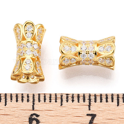 925 бусина из чистого серебра с микропаве и прозрачным фианитом STER-T007-16G-1