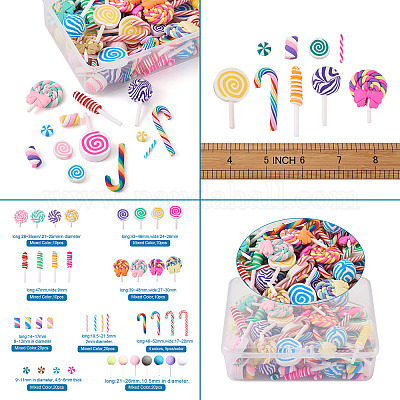 Кабошоны из полимерной глины ручной работы CLAY-TA0001-06-1