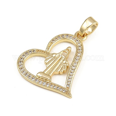 Латунные микро проложить кубического циркония подвески KK-D409-49G-03-1