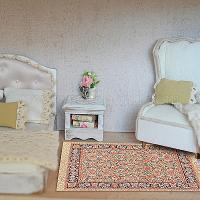 8 шт. 8 стиля тканевых миниатюрных турецких ковров AJEW-GO0001-70-1