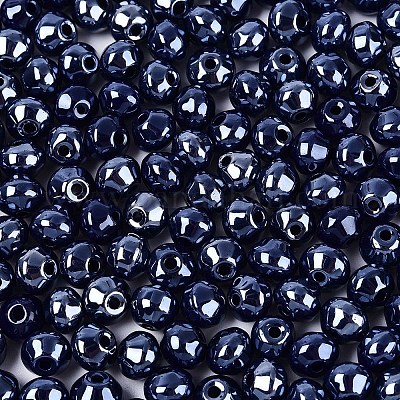 Непрозрачные цветные стеклянные бусины SEED-N007-34K-1