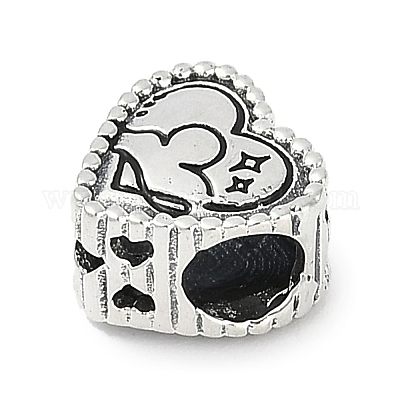 925 стерлингового серебра европейских бисер STER-R005-02AS-07-1