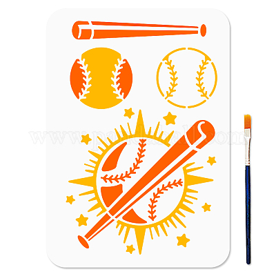 1 шт. художественные кисти с 1 шт. трафаретами для рисования с выемками для животных DIY-MA0006-56-1