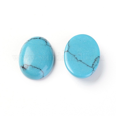 Синтетических бирюзовый кабошон TURQ-L031-037C-1