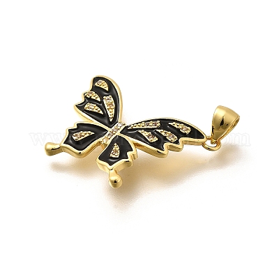 Реечное покрытие латунь микропаве кубический цирконий эмаль подвески KK-L226-003G-01-1