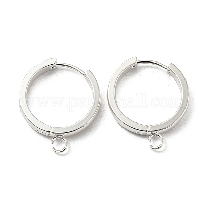 201 фурнитура для сережек-колец Huggie Hoop из нержавеющей стали STAS-A167-01P-S-1