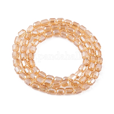 Стеклянные бусины с гальваническим покрытием  EGLA-D031-01T-1