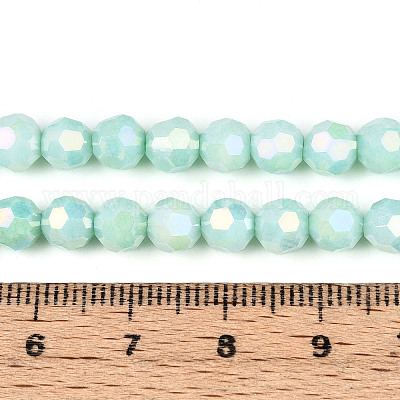 Антикоррозийные гальванические стеклянные бусины EGLA-T021-6mm-15-11-1