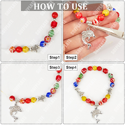 160 шт. 2-х цветные литые трубчатые дужки FIND-SP0001-75-1