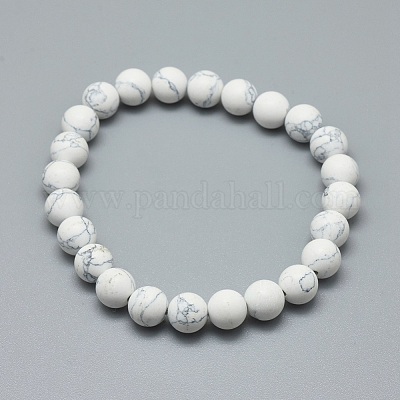 Браслеты из синтетической бирюзовой яшмы с бусинами BJEW-K212-B-009-1