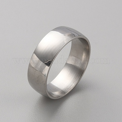 Простое кольцо из нержавеющей стали 201 для мужчин и женщин RJEW-WH0015-02F-1