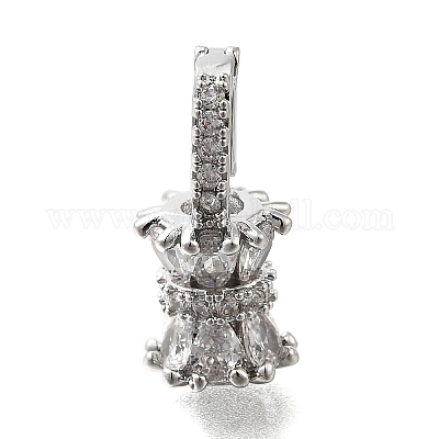 Поручни для пончиков из латуни с микропаве из кубического циркония KK-U061-17P-1