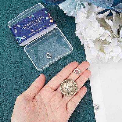 4 шт. 925 кольца Spring Gate из стерлингового серебра из Таиланда STER-SC0001-34-1