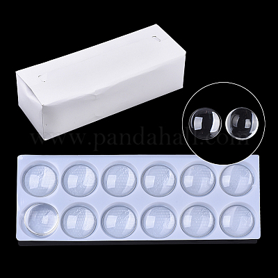 Прозрачные стеклянные кабошоны GGLA-R026-18mm-B-1