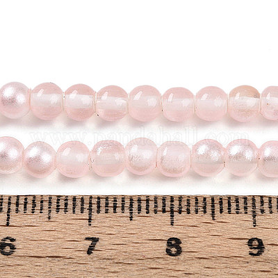 Запекание окрашенные прозрачные стеклянные бусины нити X1-DGLA-N011-4mm-03-1