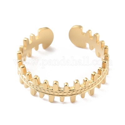 Кольца-манжеты из нержавеющей стали 304 в форме рыбьих костей RJEW-D002-28G-1