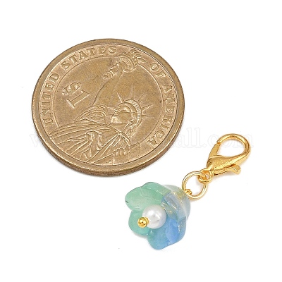 Подвесные украшения из прозрачного стекла HJEW-JM04148-1