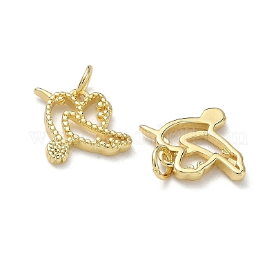 Латунные подвески в виде голубей&nbsp;KK-H256-10G-1