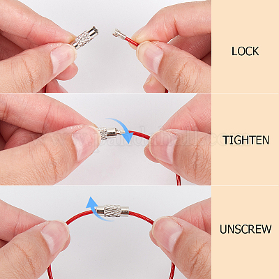 28 шт. 7-цветные прочные брелки из нержавеющей стали 304 FIND-GF0006-82-1