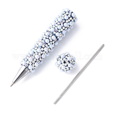 Ручка из сплава с бусинами AJEW-A066-04K-1