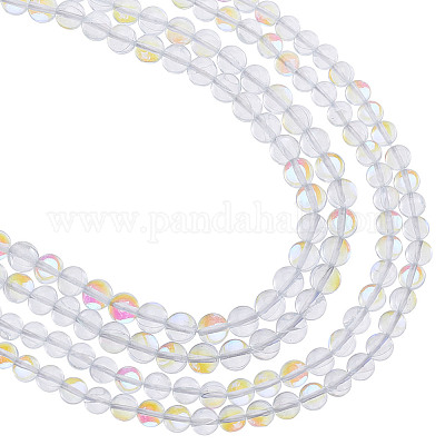 2 нити синтетических бусин из лунного камня G-GO0001-25B-1