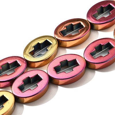 Гальванические нити из синтетических немагнитных гематитовых бусин G-L613-Z01-03I-1