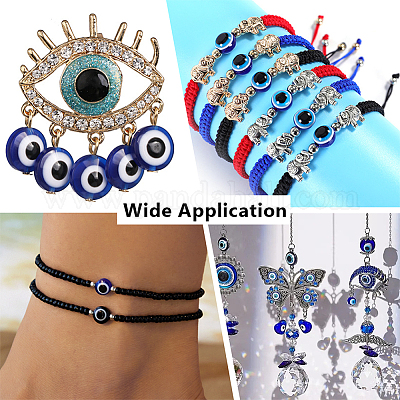 2 прядь бусины ручной работы от сглаза лэмпворк LAMP-HY0001-14-1