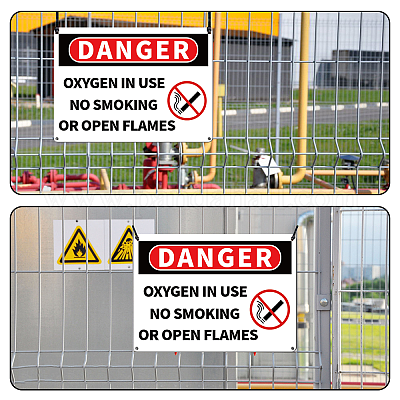 Алюминиевые пустые предупреждающие знаки DIY-GL0003-03B-1