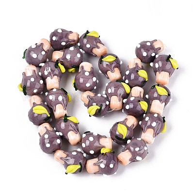 Бусины ручной работы в технике лэмпворк с неровностями LAMP-T022-06A-1