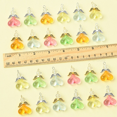 40шт подвески из акрилового стекла 10 цветов PALLOY-FS00018-1